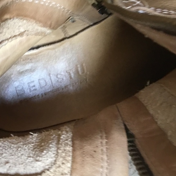 Bed Stu Cobbler Series Becca Tan Leather Rustic Ankle Boots - Picture 13 of 14